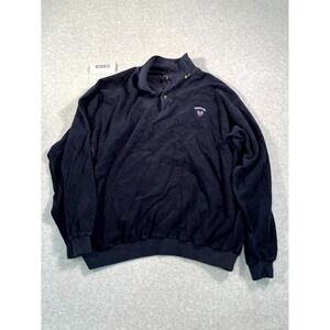 SDI Sweatshirt Mens 2XL Black Cotton Collared Long Sleeve Yellowstone‎ CC Golf